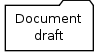 digraph {
    node [fontsize=10, shape="box", width=".2", height=".2"];

    subgraph g1 {
        doc [label="Document\ndraft", shape="folder"]
    }
}